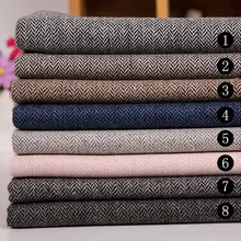 Free ship herringbone weaved 20% wool tweed fabric price for 3 yards 59"