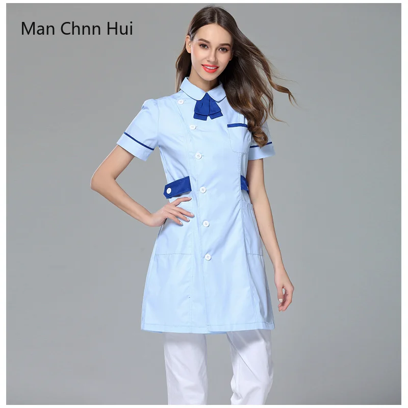 

Medical Uniform Medical Lab Coat Hospital Doctor Clothes lapel Tie Nurse uniform work dress Beautician uniform pharmacy clothing