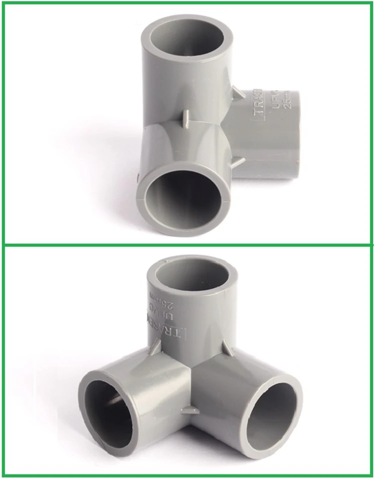 5 Pieces white 20mm dia 90 angle degree elbow pvc pipe adapter HU
