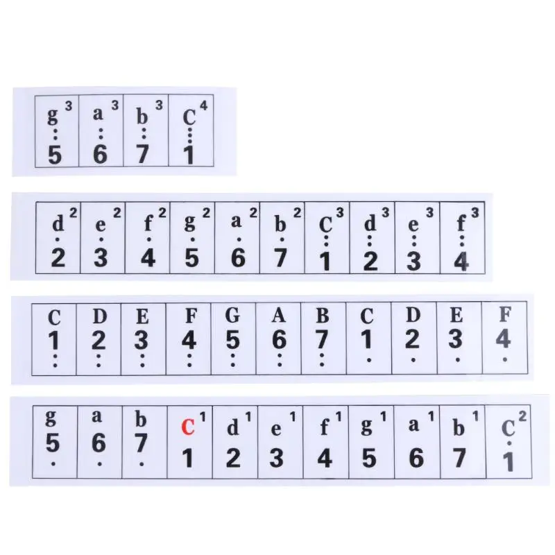 

61 Keys Transparent Key Note Stickers for Piano Electronic Keyboard adhesive tape Piano Parts & Accessories