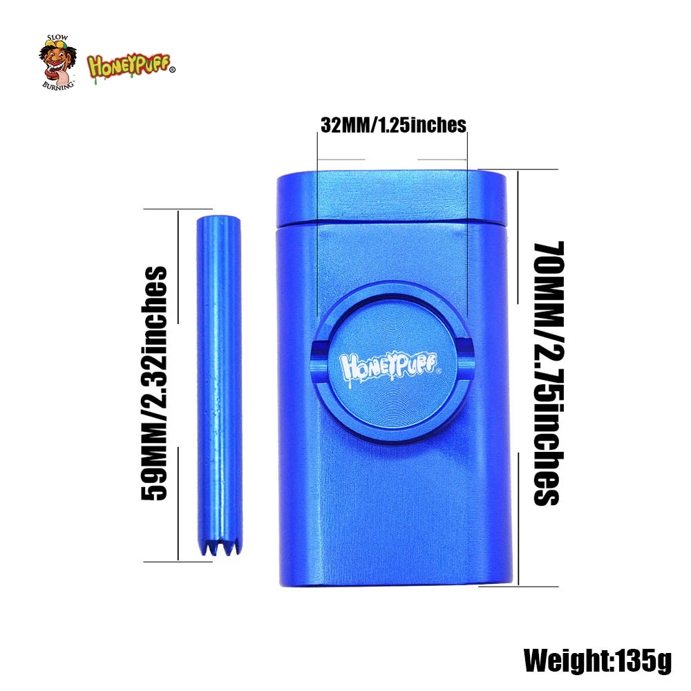 Honeypuff алюминиевый травяной Точильщик Pinch One htter & Dugout чехол для трубы с хранения