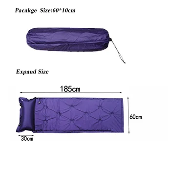 

1PCS Inflating Camping Roll Mat Inflatable Pillow Air Mattress Sleeping Bed Pad