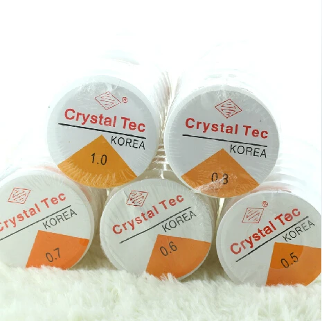 

0.5/0.6/0.7/0.8/1mm 2 PCS Clear Strong Stretchy Crystal Elastic Wire Cord DIY Beaded Handmade Rope Jewelry Accessories CD-06