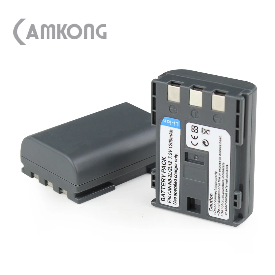 CAMKONG 2PCs NB 2L NB 2L NB2L NB 2LH Rechargeable Camera Battery For