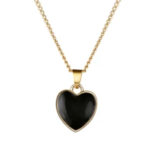 Wedding Elegant Jewelry Set for women Party Gift Heart Shape Fashion Costume Jewelry Set Long Necklace Pendant Earrings Set fake amethyst hollowed heart wedding jewelry set