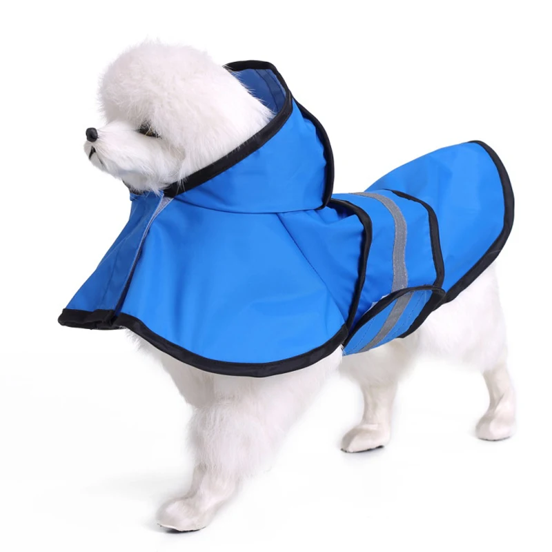 Reflective Dog Raincoat Rain Jacket Waterproof Pet Clothes Safety
