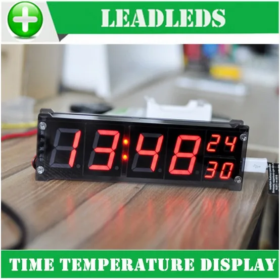 

1.2 inch Desktop Large Digital LED Display Clock Precision Electronic Clock With Temperature Car Alarm Indoor Lighting Sign