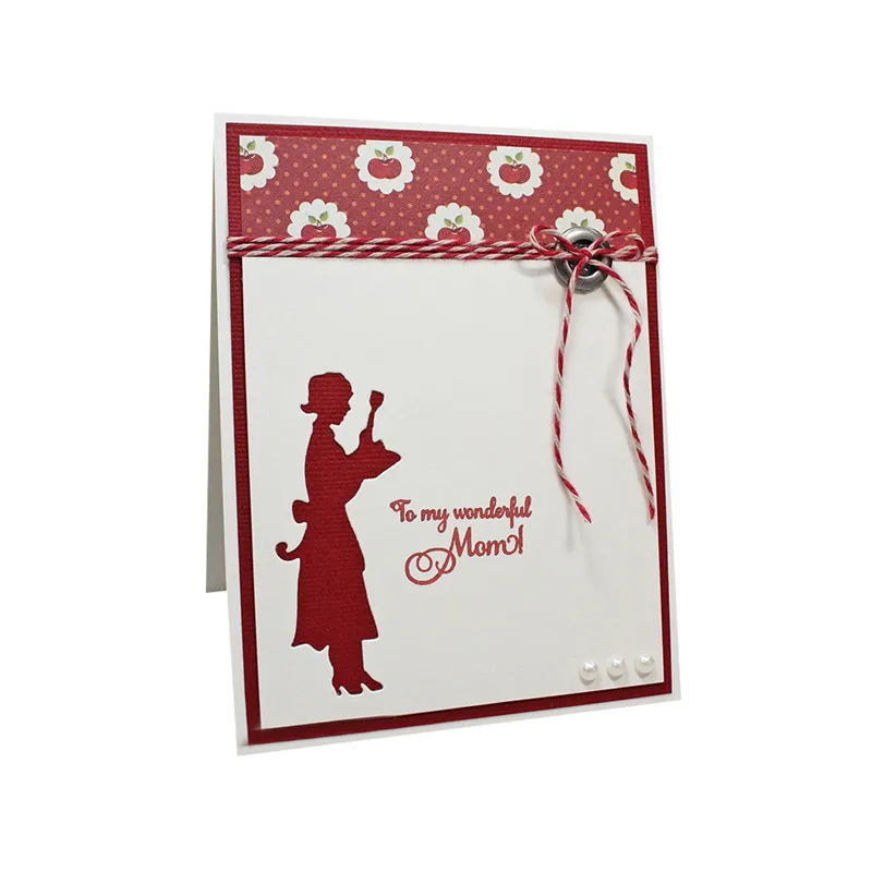 

GJCrafts Mother's Day Cutting Dies Character Stencil Metal Cutting Dies for Dies Scrapbooking Album Embossing Paper Craft Dies