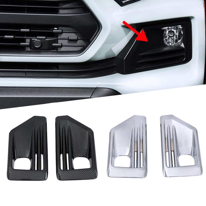 

2pcs For Toyota Rav4 2019 2020 Front Fog Light Lamp Cover ABS Trim Garnish