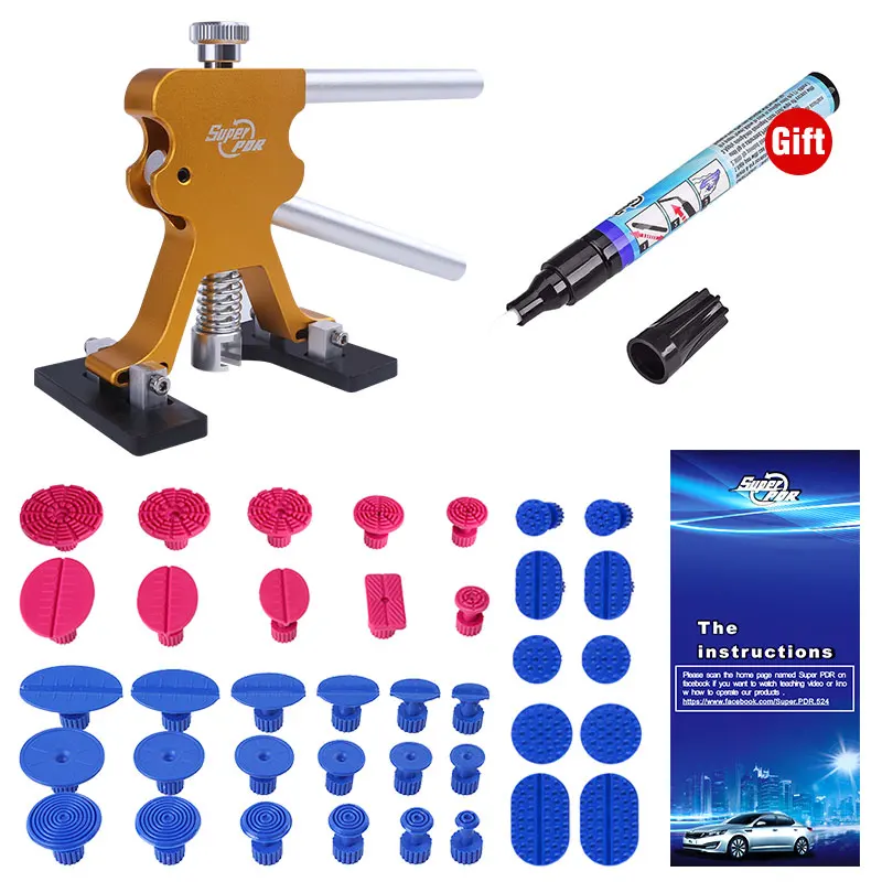 

Super PDR Car Dent Puller Suction Cup Paintless Dent Removal Tool Repair Tools Auto Glue Dent Puller Hand Tools Set Ferramentas