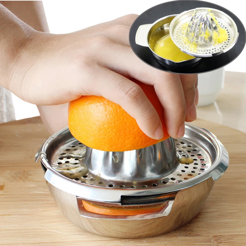 Mini Stainless Steel Handhold Orange Lemon Juicer Manual Squeezer Press