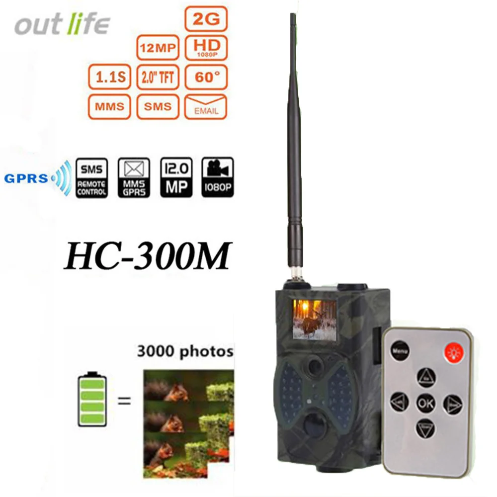 

Outlife HC300M Hunting Trail Camera Email MMS GSM Trap Camera 12MP 1080P Infrared Night Vision GPRS Wild Hunting Camera Wildlife