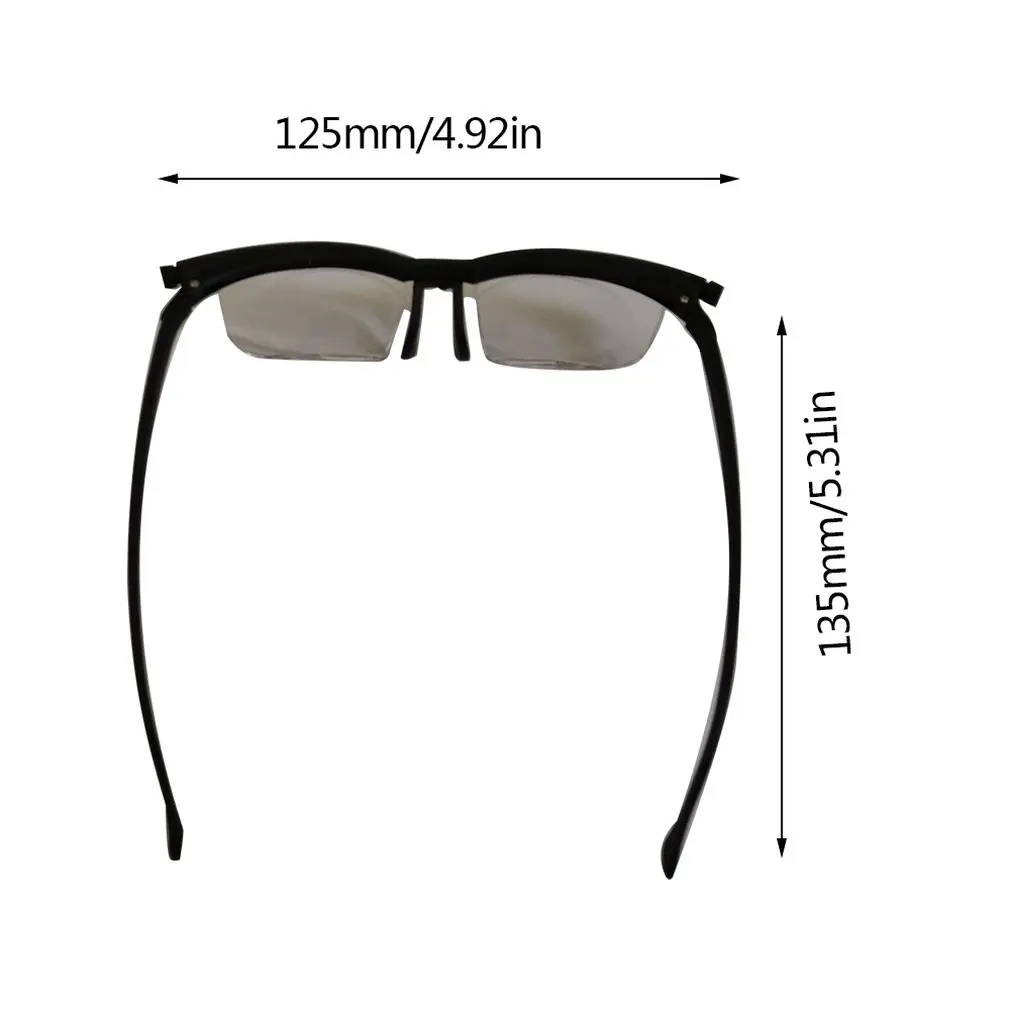 Регулируемый градусов Универсальный фокусное расстояние коррекция близорукость Пресбиопия половина кадра AP+ PC материал очки