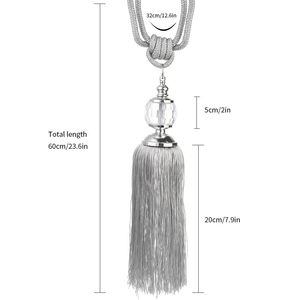2 шт. кисточка веревка оконные занавески подхваты Декор хрустальный шар занавески подхваты оконный держатель украшения занавески Аксессуары 27