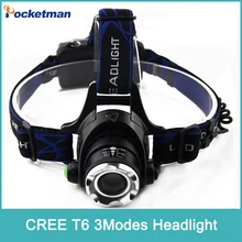 LED Headlight CREE T6 led headlamp zoom 18650 Head lights head lamp 2000lm XML-T6 zoomable lampe frontale LED flashlight ZK80