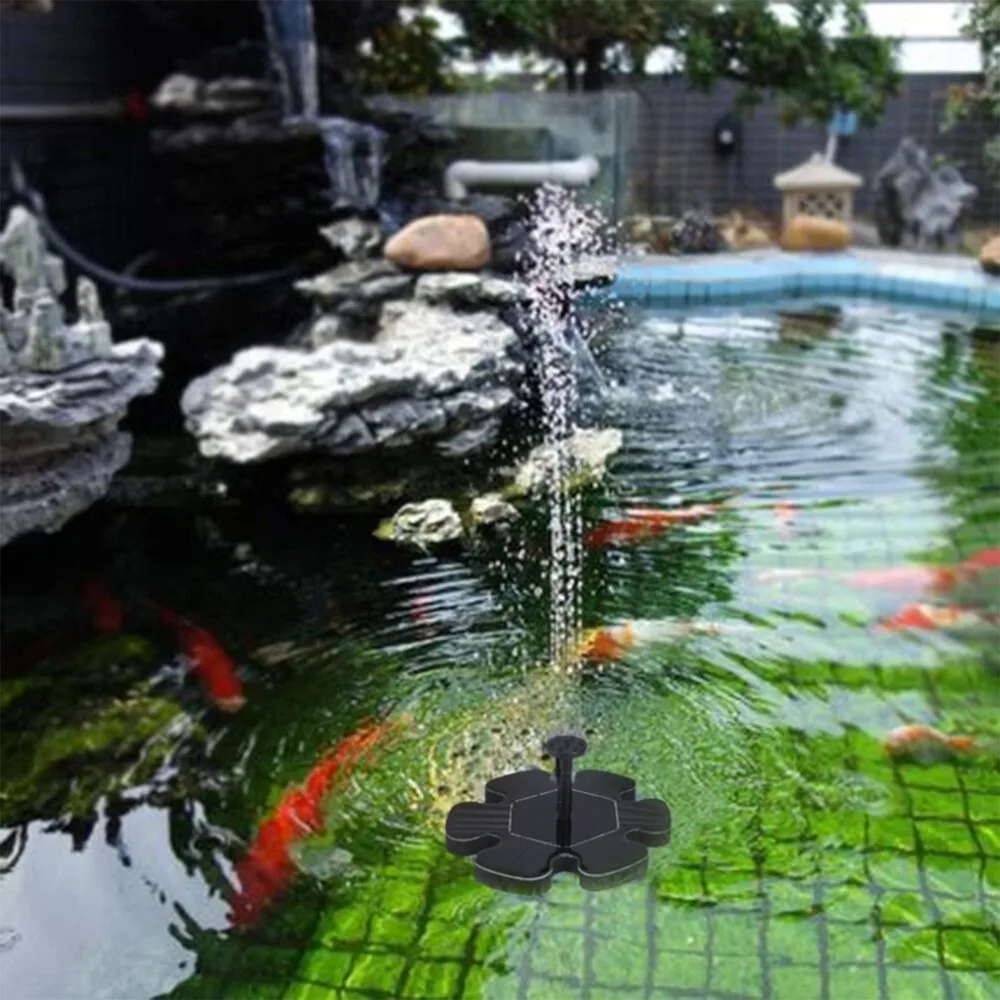 Инновационный цветочный дизайн на солнечных батареях плавающий водяной насос фонтана для бассейна Сад Аквариум птицы ванны Горячая Новинка 2
