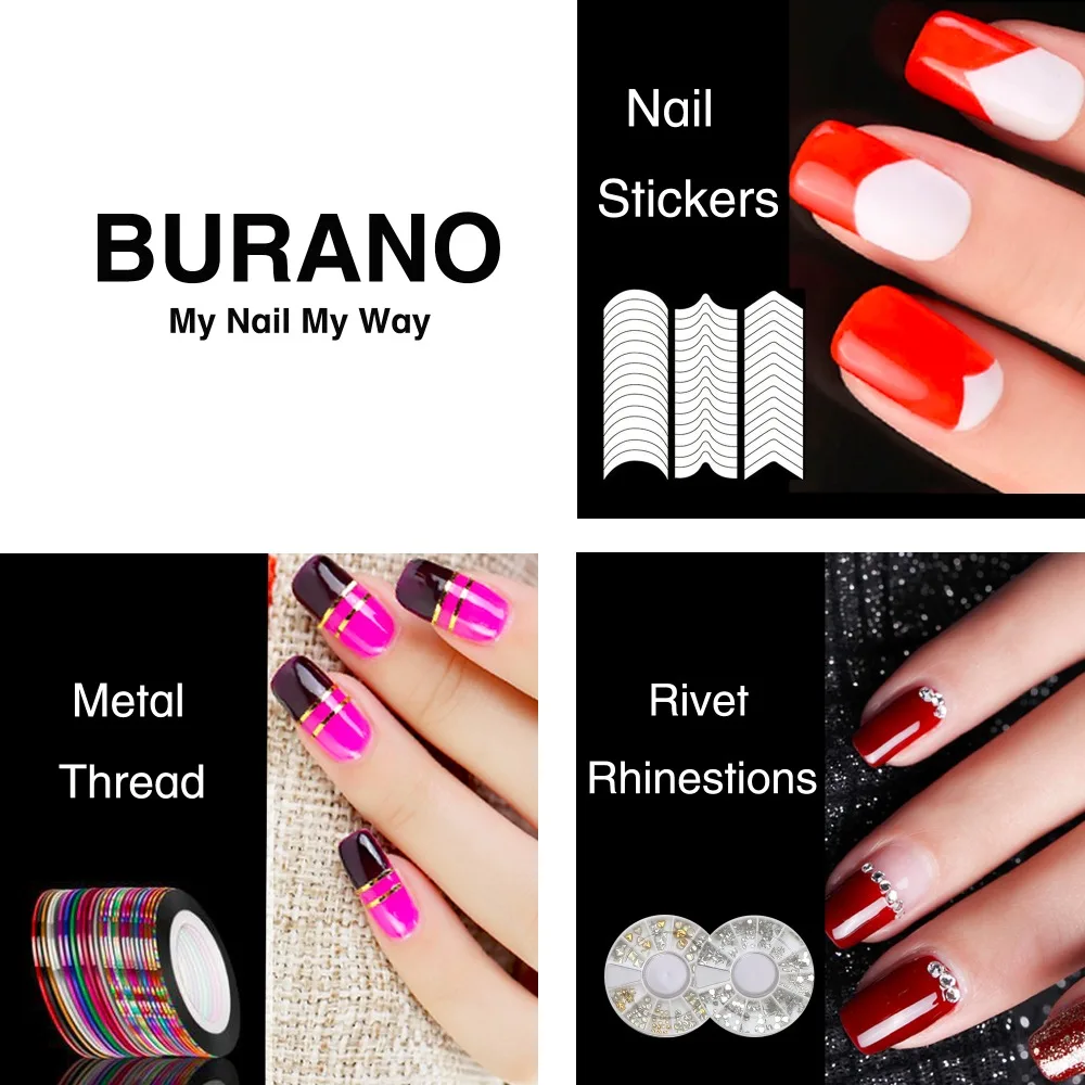 Burano 48 Вт набор для ногтей Гель-лак Светодиодная лампа для сушки ногтей на выбор 12 цветов УФ-Гель-лак для ногтей Набор для маникюра