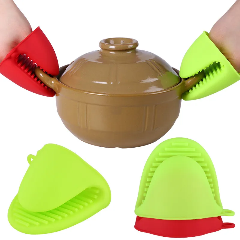 

1Pcs Silicone Heat Resistant Gloves Clips Insulation Non-slip Oven Mitts Pot Holder Baking BBQ Cook Tools Kitchen