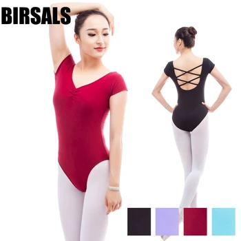 

free shipping black short sleeve adult ballet costume leotard girls pinch front gymanstics dance costume womenML6040