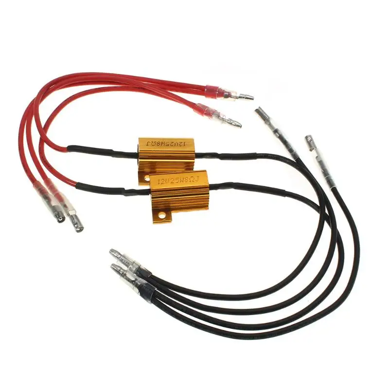 2 x CARCHET 25W 8ohm LED Turn Signal Light Resistor Flash Rate Controller