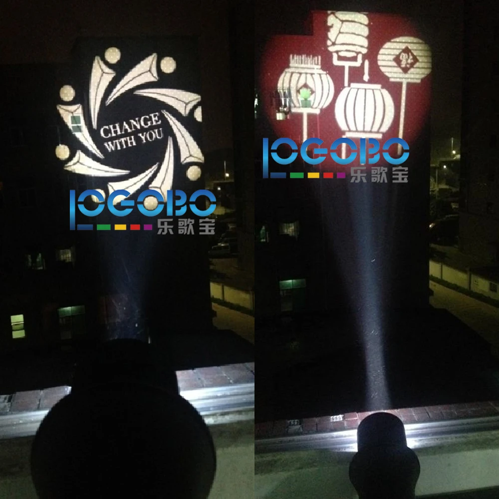Открытый водонепроницаемый 100 Вт светодиодный проектор с логотипом Настенный проектор Открытые светящиеся рекламные знаки освещение для бизнеса или события дисплей