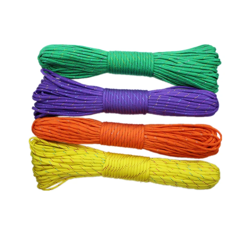 Rainbow-Paracord-550-Paracord-Parachute-Cord-Lanyard-Rope-Climbing-Camping-Mil-Spec-Type-III-7Strand-100FT_