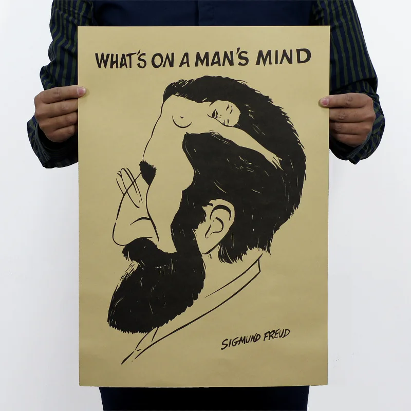 Ретро Freud портретный плакат крафт бумага винтажная декоративная антикварная