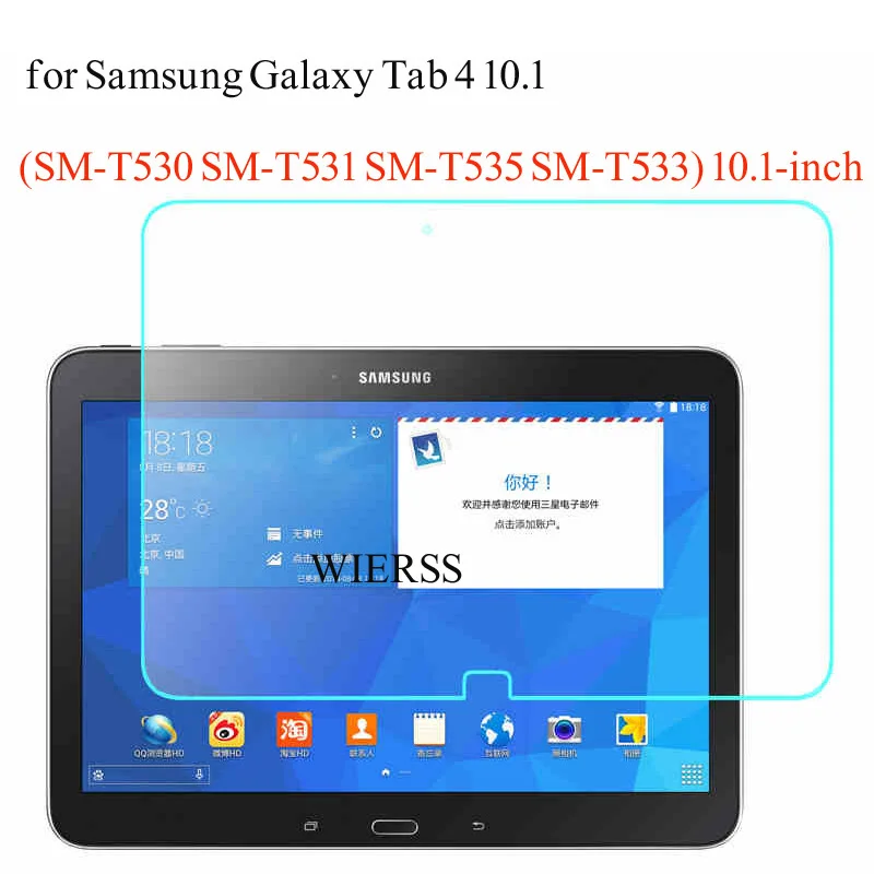Для samsung Galaxy Tab 4 10,1 SM T530 T531 T535 защитная пленка из закаленного стекла для samsung Galaxy Tab 4 10,1 стеклянная пленка - Цвет: SAM T530 T531