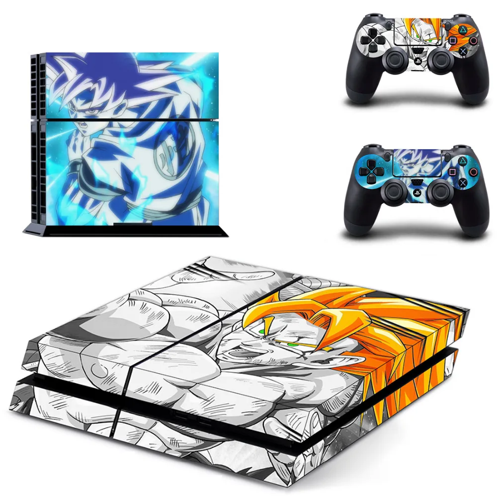 Аниме Dragon Ball Z Goku PS4 Кожа Наклейка для sony playstation 4 консоль и 2 контроллера кожи PS4 наклейка виниловый аксессуар