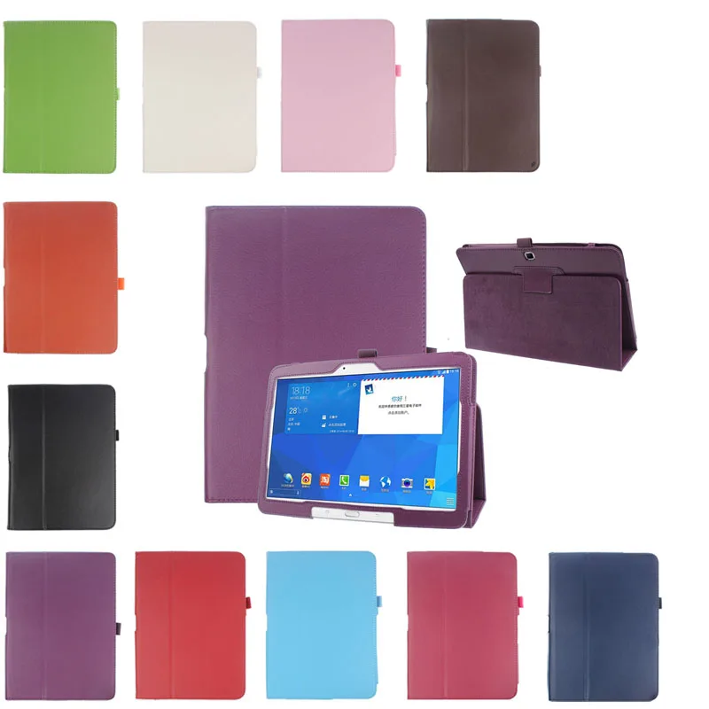

Case Cover Stand For Samsung Galaxy Tab 4 10.1 SM-T530 Tablet Stand Case Soft Leather Case Stand Cover #C2