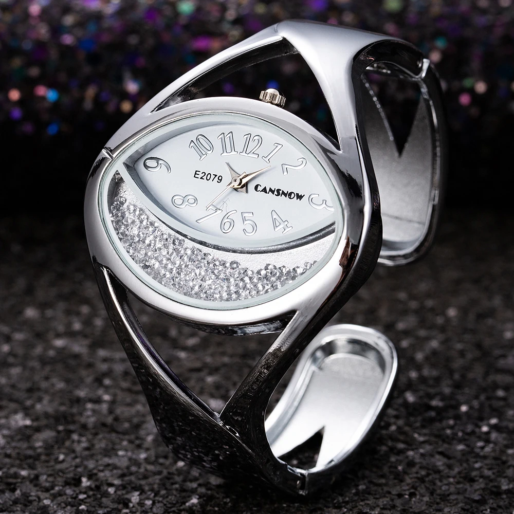 

Women Bracelet Watch Luxury Fashion Silver Bangle Wristwatch Dress Clock Female Lady New Design Wristwatch reloj mujer feminino