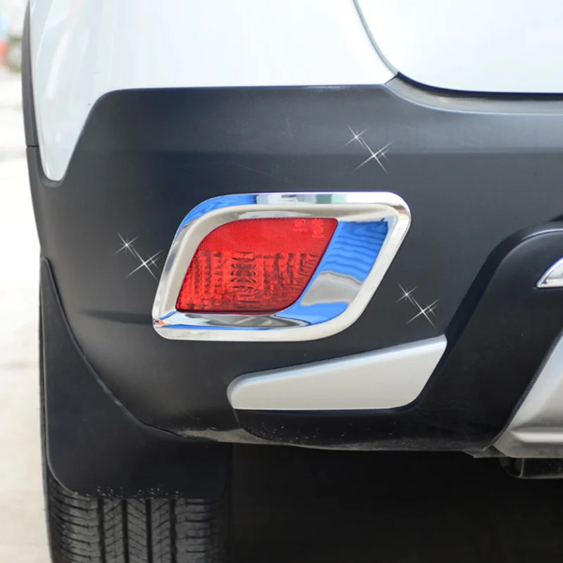 Хром задний отражатель туман светильник тумана светильник абажур для лампы с металлическим каркаксом для Buick Encore Opel Vauxhall Astra Mokka 2012 2013- отделка украсить