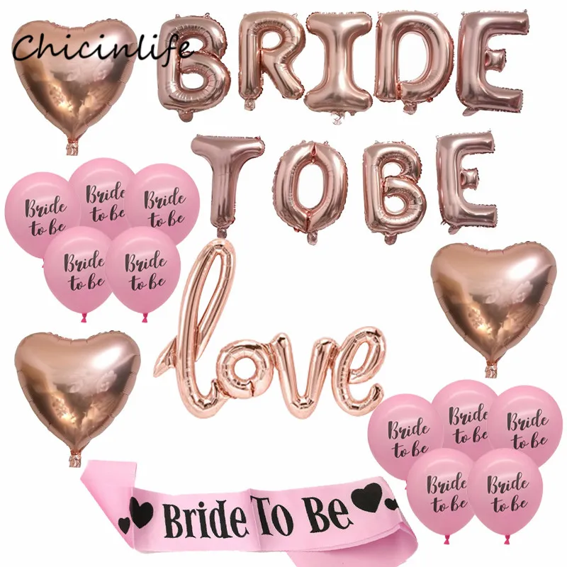 Bride to Be Theme Bachelorette Party Decora Bride to be Sash Balloon Banner Gift