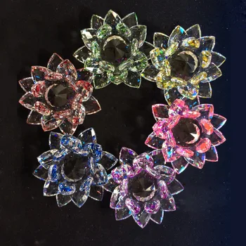 7 Colors Choices 60mm Lotus Small Crystal Lotus For Temple Decoration Car Decoration 12PCS/LOT 7 Colors Choices 60mm Lotus Small Crystal Lotus For Temple Decoration Car Decoration 12PCS/LOT