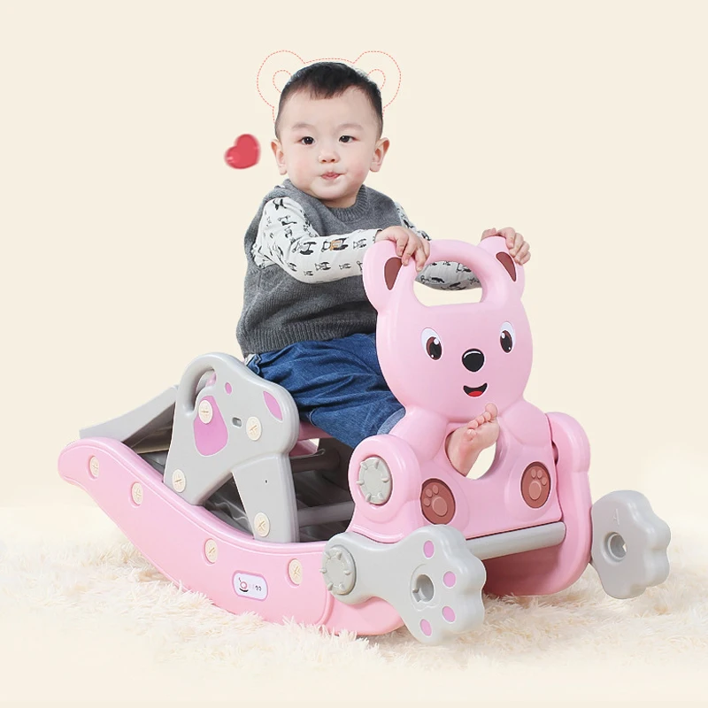 Ruizhi Multifunction Children Slide And Rocking Chair Child Home Playground Slides Eco-Friendly Plastic Slide Kids Gift RZ1084