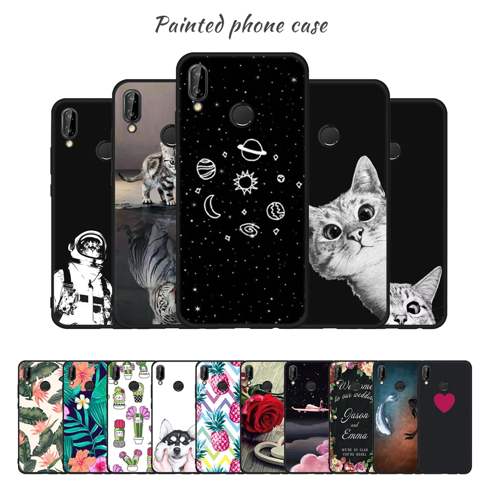 

Funny Cat Animals Pattern Phone Case For Huawei Mate 10 P20 Pro Back Cover Case For Huawei P8 P9 Lite 2017 Honor 8 9 Lite