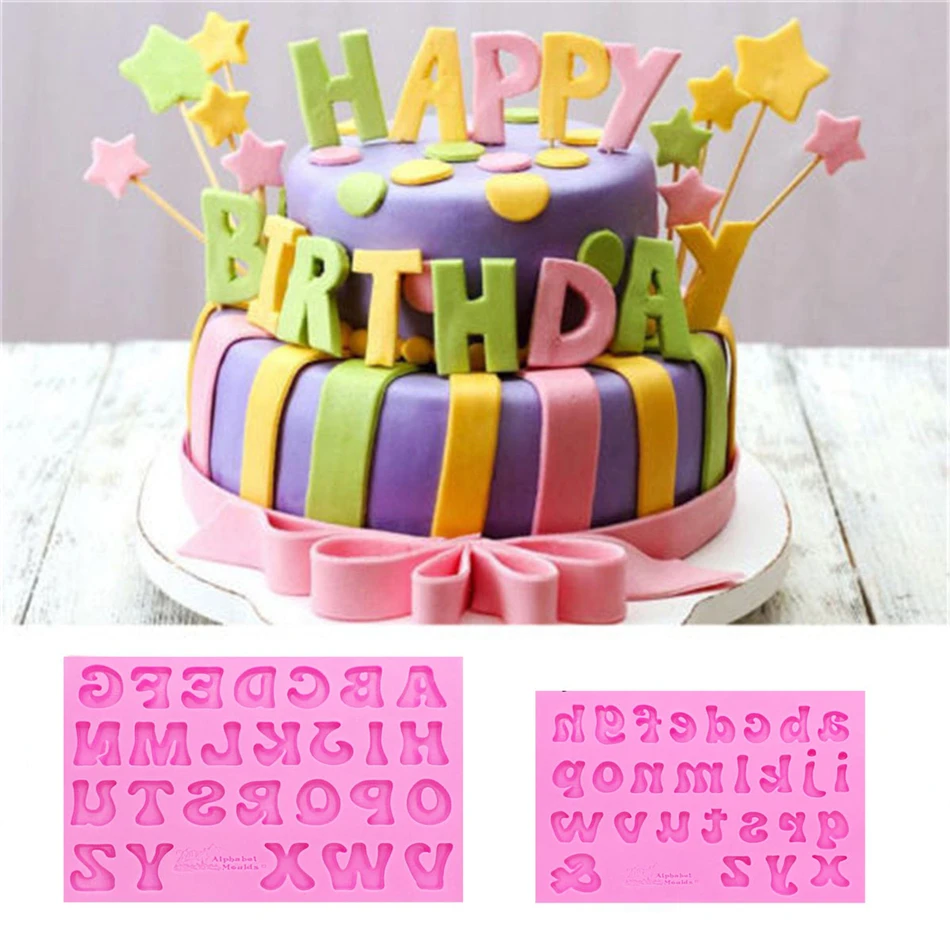 

VOGVIGO Alphabet Capital/Letter/Number Silicone Cake Mold Fondant Mold Cake Decorating Tools Chocolate Gumpaste Mold 2019 New