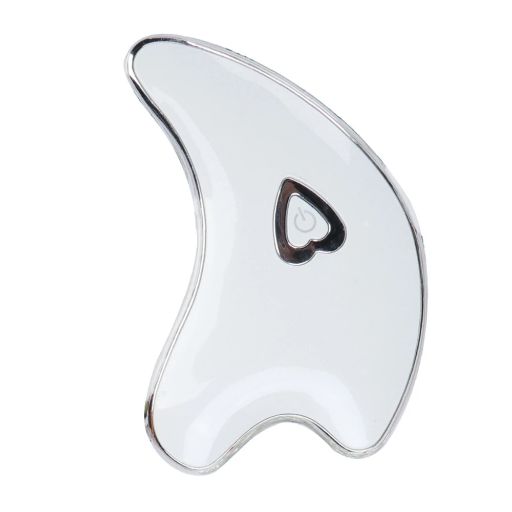 Массажная машина для лица Guasha устройство для подтягивания лица массаж тела USB Перезаряжаемый Массажер для омоложения кожи Электрический инструмент для скрапания - Цвет: white