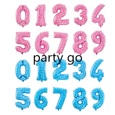 

10pcs 16inch Blue pink Number Balloon Aluminum Foil Helium Balloons Birthday Wedding Party Decoration Celebration Supplies