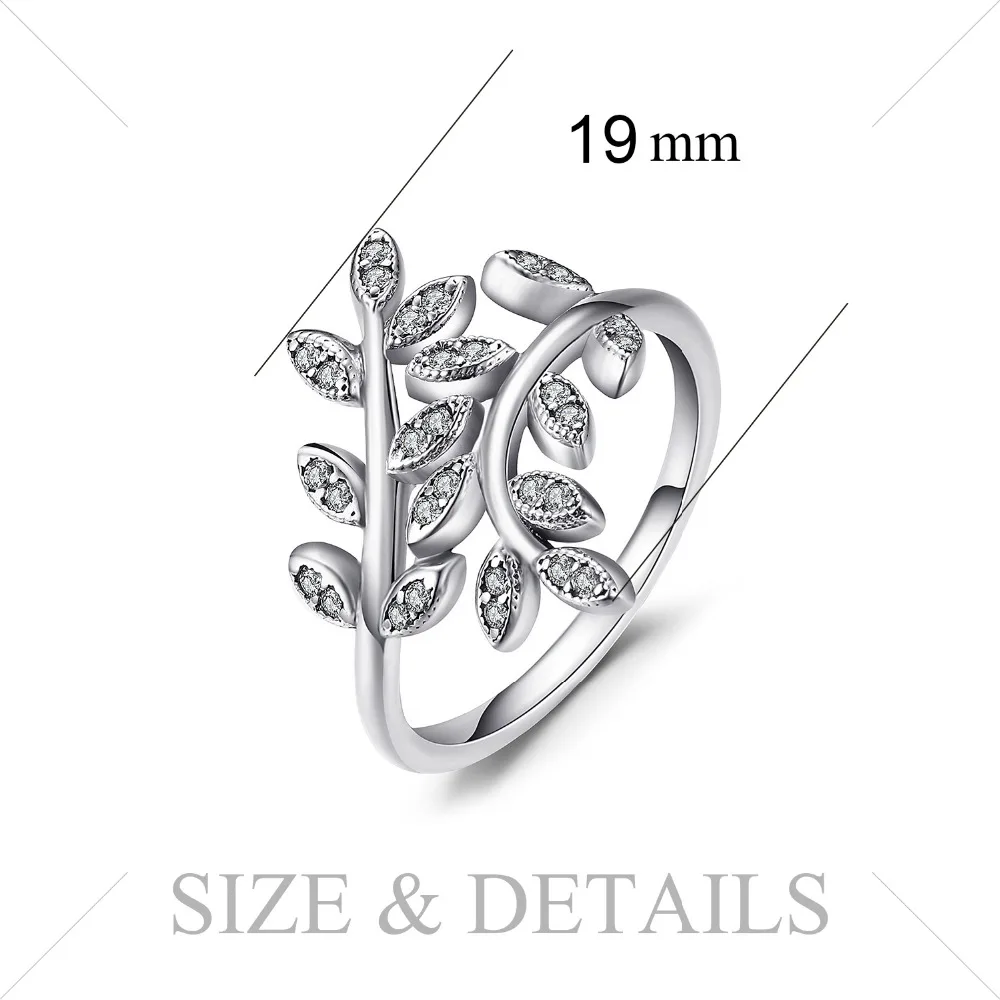 Jewelrypalace 925 Sterling Silver Olive Cubic Zirconia Statement Rings For Women Grandmother Daughter Beautiful Refined Ring