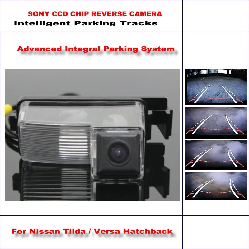 

For Nissan Tiida/Versa Hatchback 2006-2014 Car Rear Camera Intelligent Parking Tracks Reverse Backup NTSC AUX HD SONY CAM