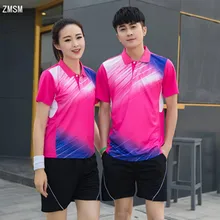 ZMSM, набор для взрослых теннисных рубашек для мужчин& wo, Мужская футболка для бадминтона, шорты для настольного тенниса, футбола, бега, дышащая спортивная одежда Y105
