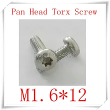 100 ШТ. Высокое Качество Нержавеющей Стали 304 M1.6* 12(С Шестигранной очаговая розетка) с Цилиндрической Головкой Винт Крепежный Винт