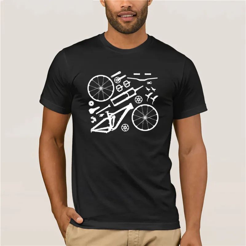 

100% Cotton new men shirt Enduro Mountain Bike MTB Part Evolution Funny fashion summer T Shirt