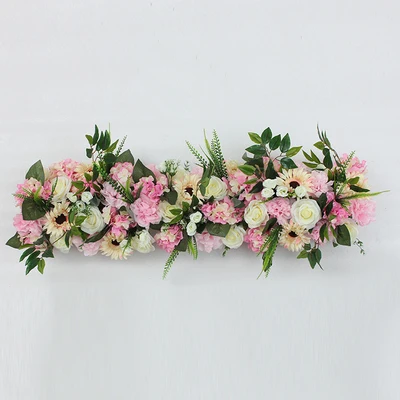 100 см искусственный шелк роза ряд DIY свадебный дорожный направляющий Арка Декоративные искусственные цветы открытие студия реквизит цветок - Цвет: B4