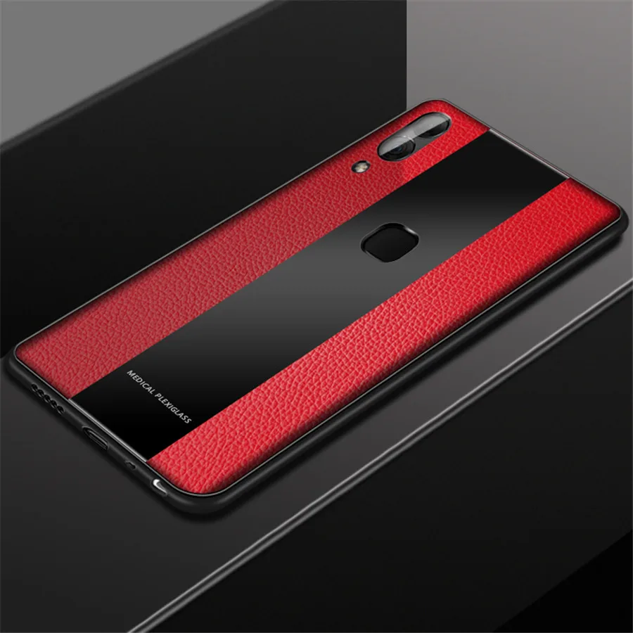 For VIVO Y95 Y75 Y51 PU Leather Phone Cover Case vivo Y71 Y83 TPU Soft border glass Shockproof y85 y79 y97 |