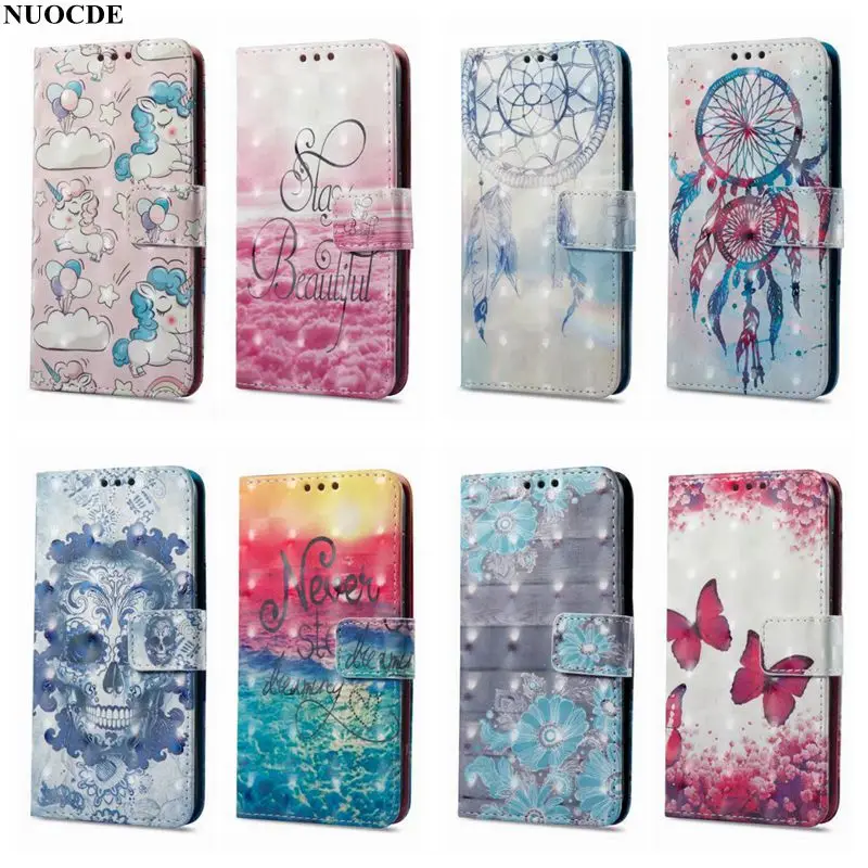 

Fashion Flip Wallet Leather Cover for Xiaomi Redmi Note 5A Pro Colorful Paint TPU Soft Cute Cartoon Magnet Stand Case Cover Capa