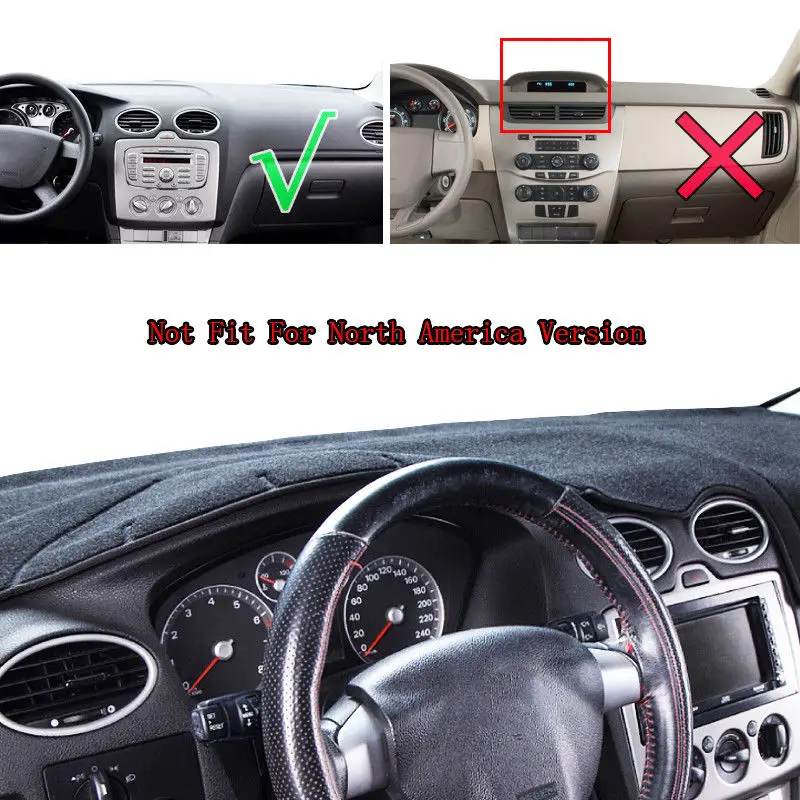 Capa de Painel para Ford Instrumento de Sombra Acessórios para Carro Focus 2007-2011 Anti uv Lhd 2 Mk2 2005 2006 3 Molduras interiores