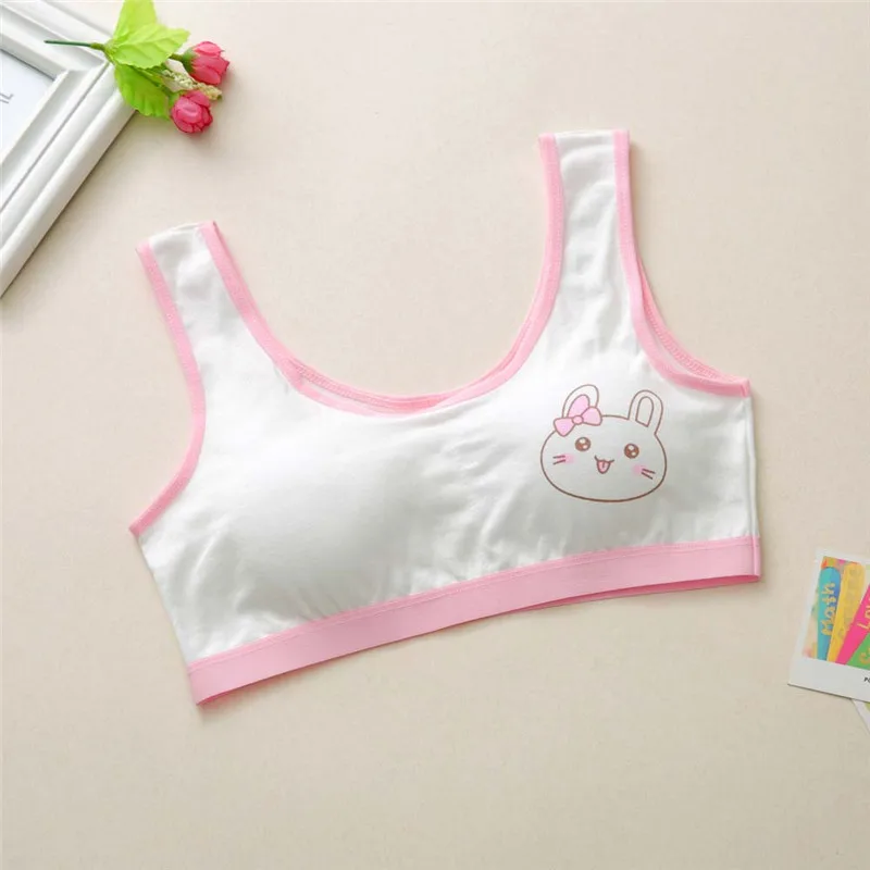 Underwear girl cotton clothes new Lovely Girls Printing Underwear Bra Vest Children Underclothes Sport Undies (11)