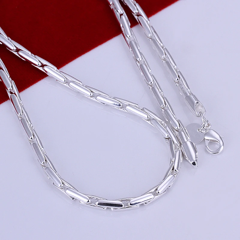 silver plated JEWELRY,wholesale new silver plated 4mm 20 inch chain